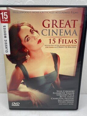 Great Cinema 15 Film Collection DVD Elizabeth Taylor Sean Connery Classic Movies